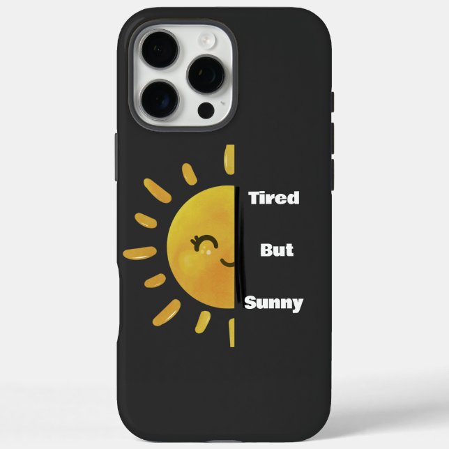 Coques Case-Mate iPhone Tired but Sunny ☀️ | Funny Summer Burnout  (Verso)