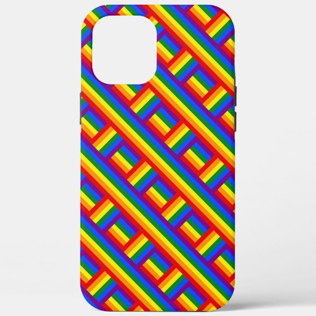 Coques Case-Mate iPhone Tissage Arc-en-ciel (Verso)