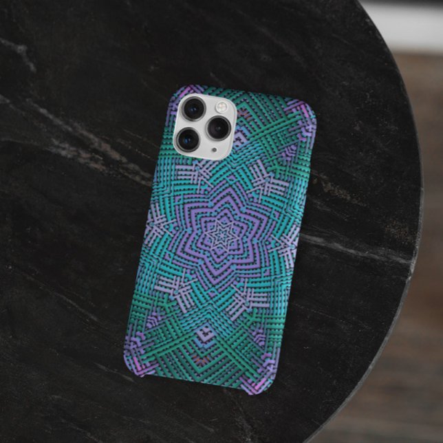 Coques Case-Mate iPhone Tisser Mandala rose et bleu (Créateur téléchargé)