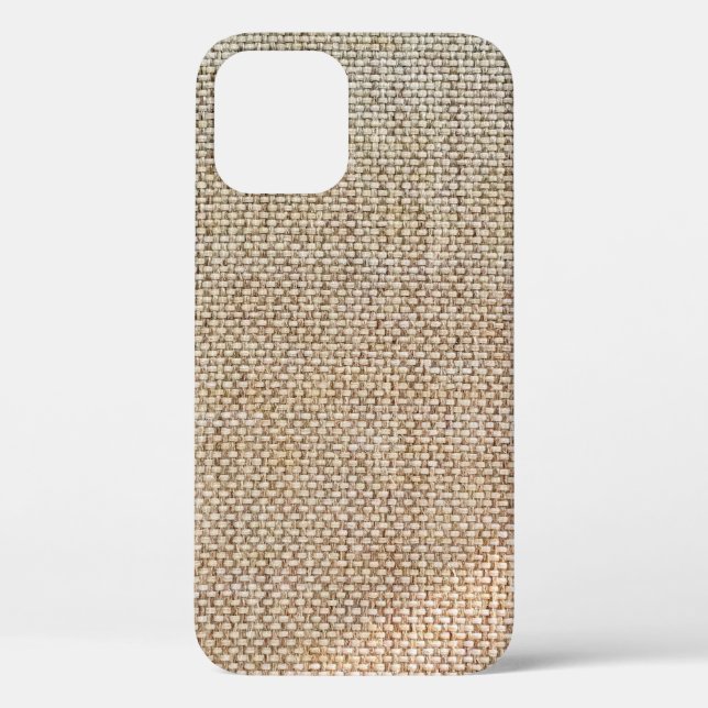 Coques Case-Mate iPhone Tissu arrière - plan marron textile (Verso)