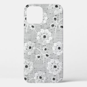 Case-Mate iPhone Case Tissu blanc texture dentelle fine avec élégance do