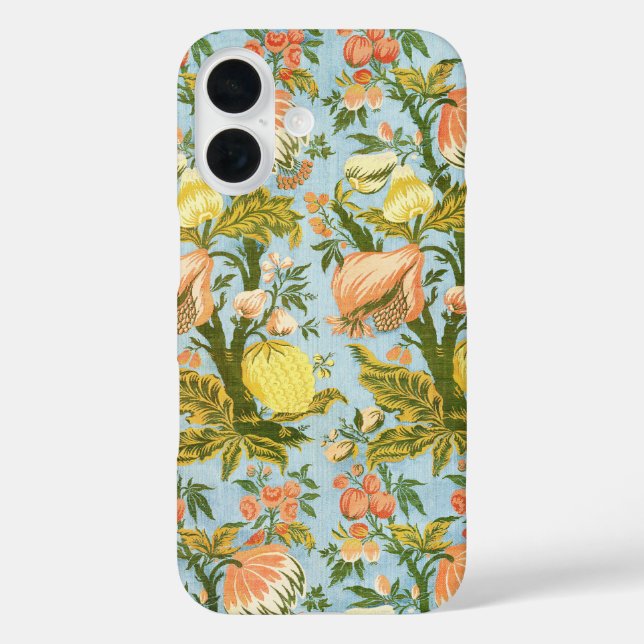 Coques Case-Mate iPhone Tissu damassé de fleurs et de fruits baroque class (Verso)