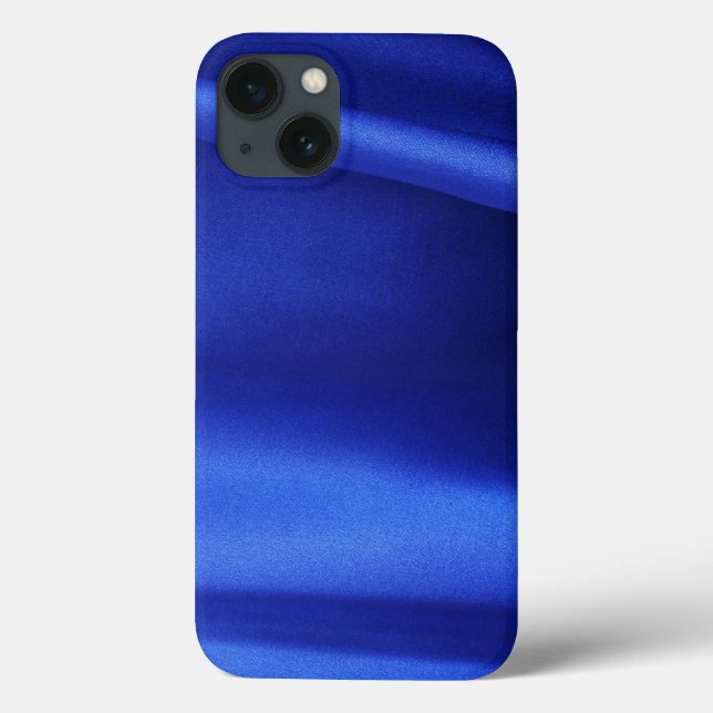 Coques Case-Mate iPhone Tissu de soie bleue fluide abstrait (Verso)