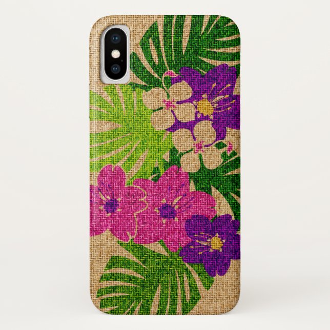Coques Case-Mate iPhone Tissu d'herbe de Faux de jardin de Limahuli dans (Dos)