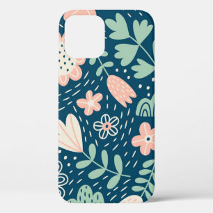 Case-Mate iPhone Case Tissu étoffé floral dessiné à la main. Motif Seame
