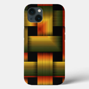 Etui iPhone 13 Tissu or chaud