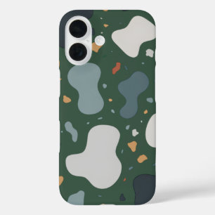 Coque Pour iPhone 16 Tissu sur mesure de style Terrazzo minimaliste, Pa