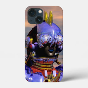 iPhone 13 Mini Coque TITAN CYBORG PORTRAIT Blue Science Fiction, Scifi
