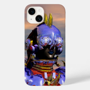 Coque Pour iPhone 14 TITAN CYBORG PORTRAIT Blue Science Fiction, Scifi