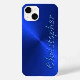 Coque Case-Mate iPhone Titane bleu acier inoxydable métal