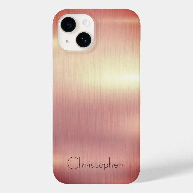Coques Case-Mate iPhone Titane bronze acier inoxydable Imprimer iphone 15 (Verso)