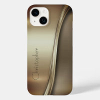 Titane Bronze poli bronze radial métal iphone 15