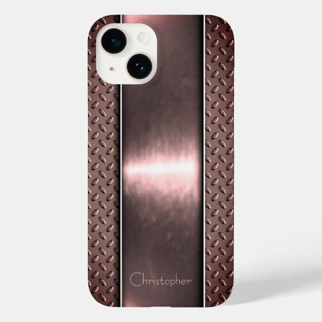Coques Case-Mate iPhone Titane bronze poli Iphone métallique 15 (Verso)