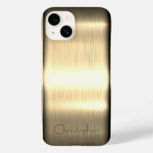 Coque Case-Mate iPhone Titane Or poli Iphone métallique radial 15