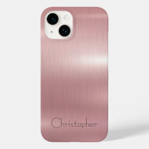 Coque Case-Mate iPhone titane Poli rose Radial et métallisé 15