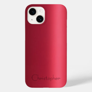 Coque Case-Mate iPhone Titane rouge Acier inoxydable Métallique