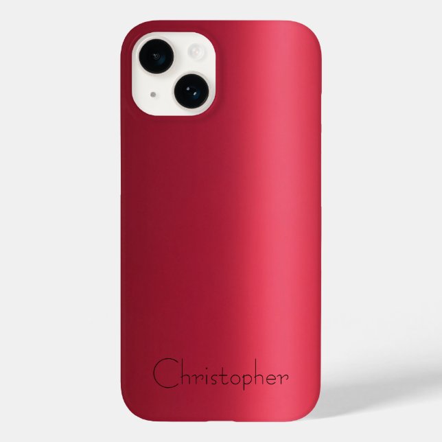 Coques Case-Mate iPhone Titane rouge Acier inoxydable Métallique (Verso)