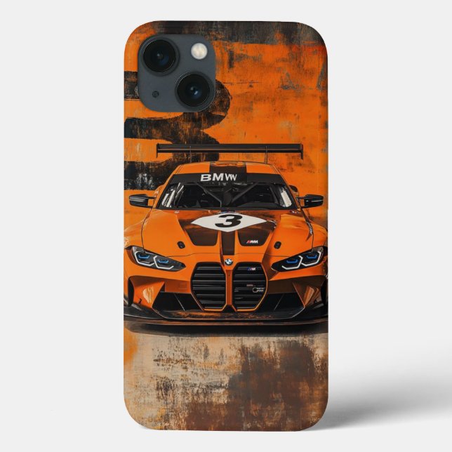 Coques Case-Mate iPhone Title: BMW M4 GT3: Orange Racing Beast Art Case (Verso)
