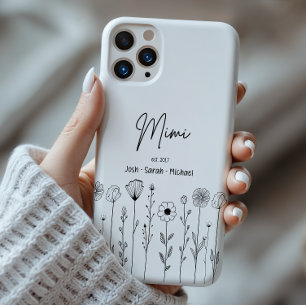 Coque Case-Mate iPhone Titre personnalisé simple Floral Nana