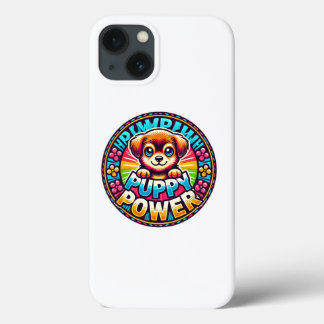 Case-Mate iPhone Case Titre : Puppy Power - T-shirt Chien mignon et colo