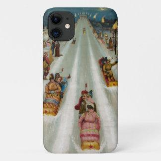 Coque Case-Mate Pour iPhone Toboggans vintages une nuit d'hiver