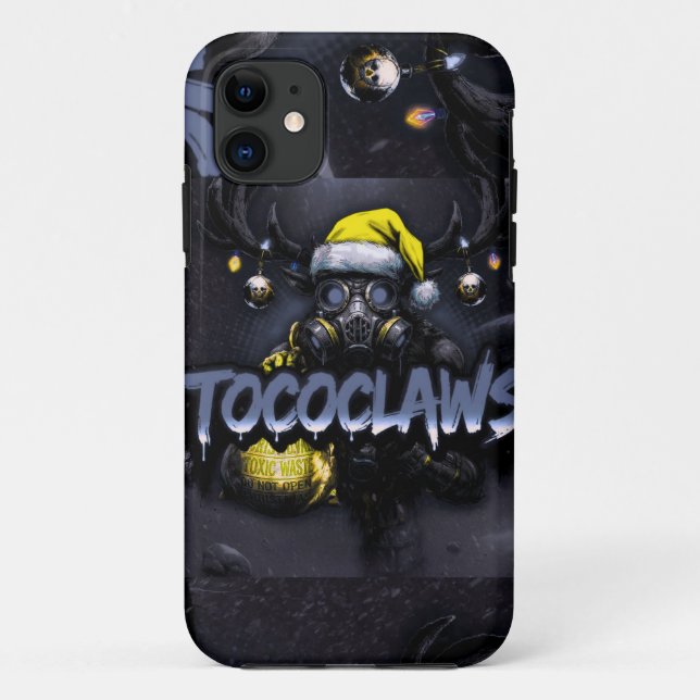 Coques Case-Mate iPhone tococlaws, baseball toxique, art de masque à gaz,  (Dos)