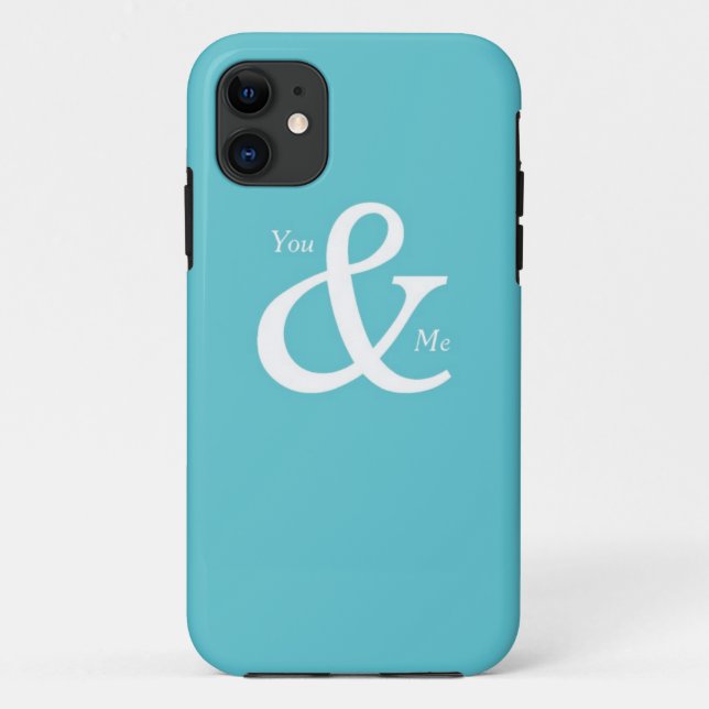 Coques Case-Mate iPhone Toi et moi Turquoises (Dos)