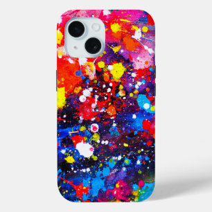 Coque Case-Mate iPhone Toile d'art à éclaboussures de peinture colorée
