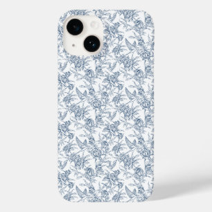 Coque Case-Mate iPhone Toile de Jouy bleue française