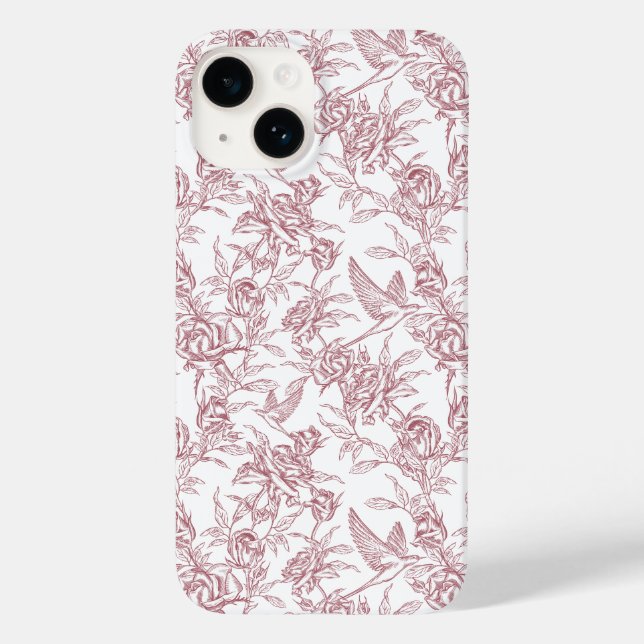 Coques Case-Mate iPhone Toile de Jouy rouge (Verso)