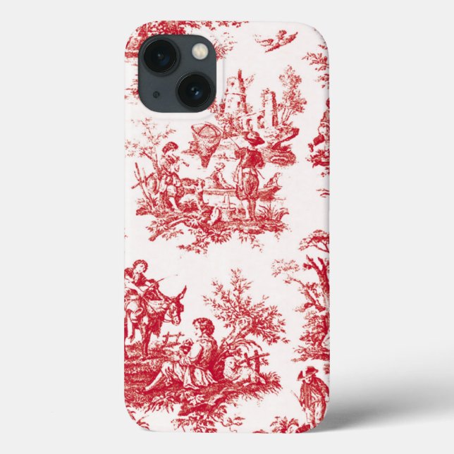 Coques Case-Mate iPhone Toile rouge Vintage (Verso)