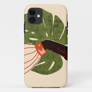 Case-Mate iPhone Case Toile verte, Accent rouge