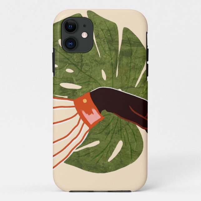 Coques Case-Mate iPhone Toile verte, Accent rouge (Dos)