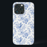 Case-Mate iPhone Case Toile vintage Florale Bleu<br><div class="desc">Toile vintage Florale Bleu</div>