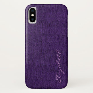 Coque iPhone X Toile violet élégant look