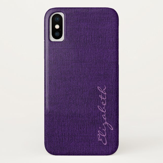 Coques Case-Mate iPhone Toile violet élégant look (Dos)