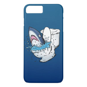 Coque Case-Mate iPhone Toilette Shark Funny Blue Cartoon