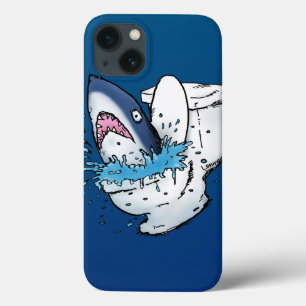Etui iPhone Case-Mate Toilette Shark Funny Blue Cartoon