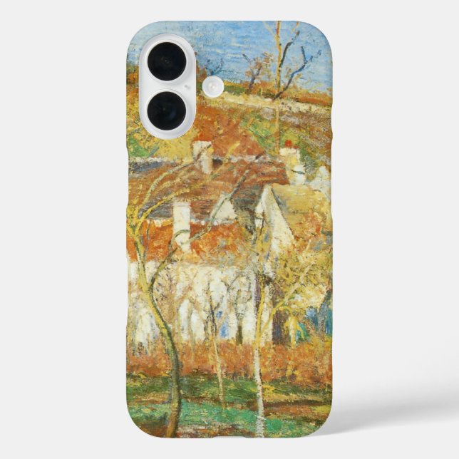 Coques Case-Mate iPhone Toits rouges, Coin d'un village, Hiver par Pissarr (Verso)