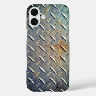 Coque Pour iPhone 16 Plus Tôle d'acier diamantée robuste graphique