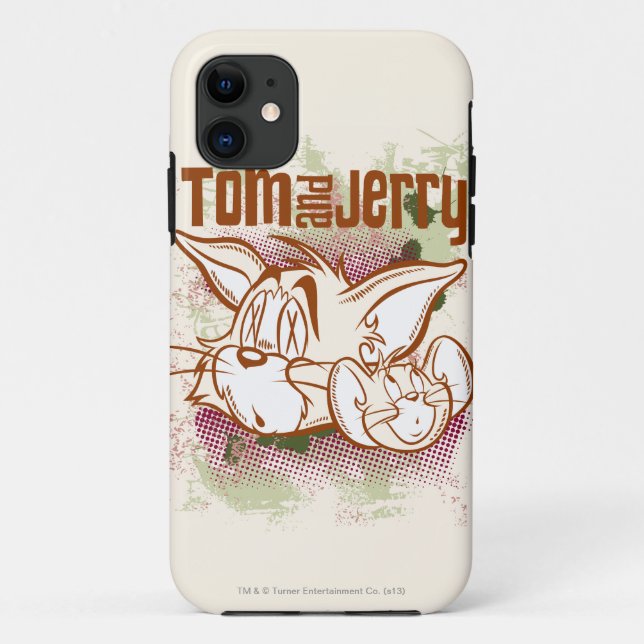 Coques Case-Mate iPhone Tom and Jerry Brown and Green (Dos)