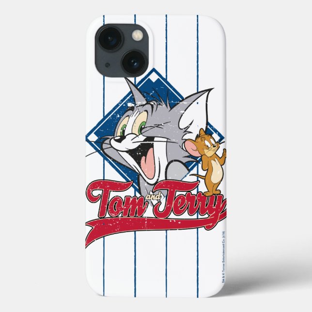 Coques Case-Mate iPhone Tom Et Jerry | Tom Et Jerry Sur Diamant De Basebal (Verso)