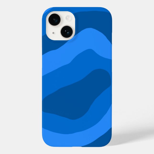 Coques Case-Mate iPhone tons bleu art abstrait (Verso)