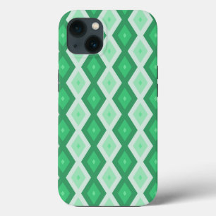 Case-Mate iPhone Case Tons de motif diamant vert Coque-Mate iPhone c