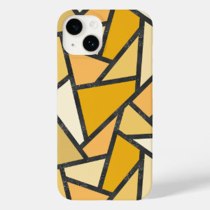 Coque Case-Mate iPhone Tons de motif en vitrail jaune