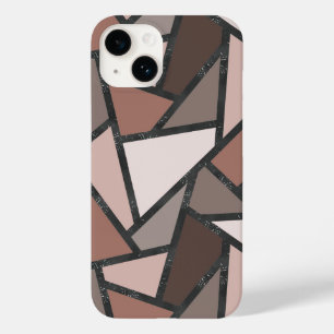 Coque Case-Mate iPhone Tons de motif en vitrail marron