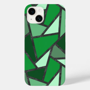 Coque Case-Mate iPhone Tons de motif en vitrail vert