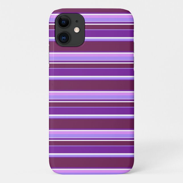 Coques Case-Mate iPhone Tons de rayures violettes (Dos)