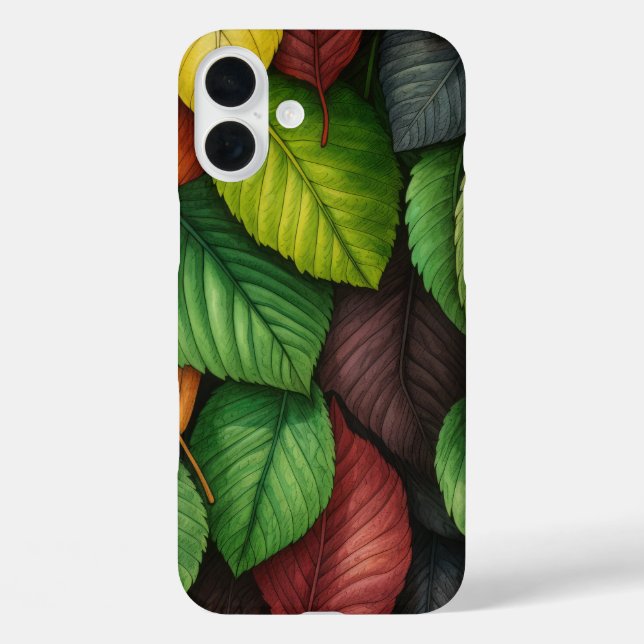 COQUES Case-Mate iPhone TONS D'OR ROUGE VERT FEUILLES TOMBÉES (Verso)