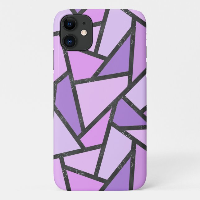 Coques Case-Mate iPhone Tons du motif en vitrail lilas (Dos)